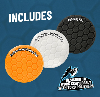Buffing Pad Sampler Kit w/Polishing Pad Cleaner